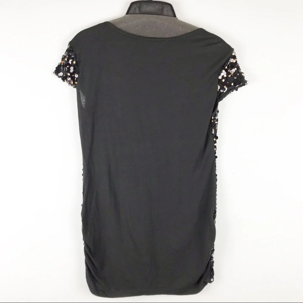 Victoria’s Secret Ludi Sequin Embellished Women's Black V Neck Top Size Medium - Picture 3 of 8